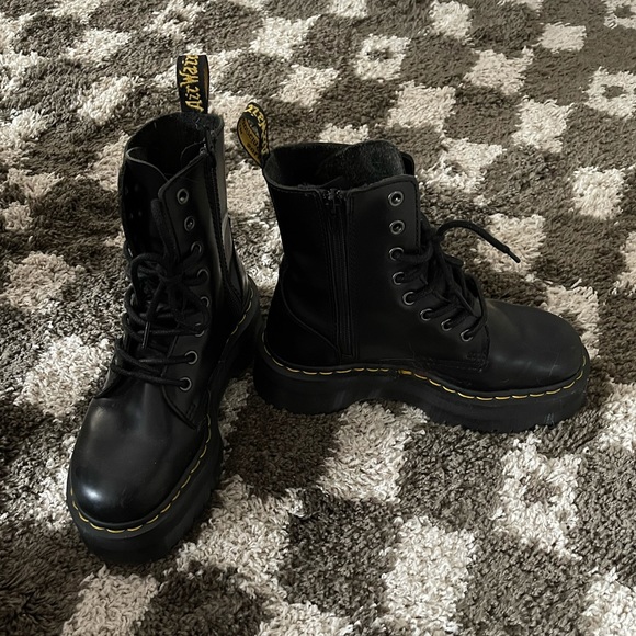 Doc Martens Black Jadon Platform Boots - Picture 3 of 7